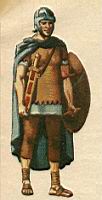 Rome, Soldat, Fantassin revetu du Sagum, avec le pantalon emprunte aux gaulois